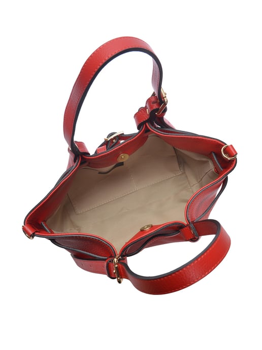 Luisa Vannini Rood Rundleer Tas - Image 4