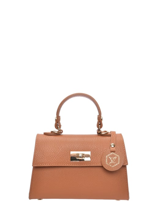 Luisa Vannini Brown Rundleer Tas - Image 1