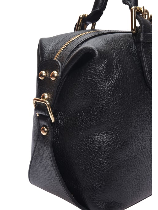 Luisa Vannini Zwart Rundleer Tas - Image 3
