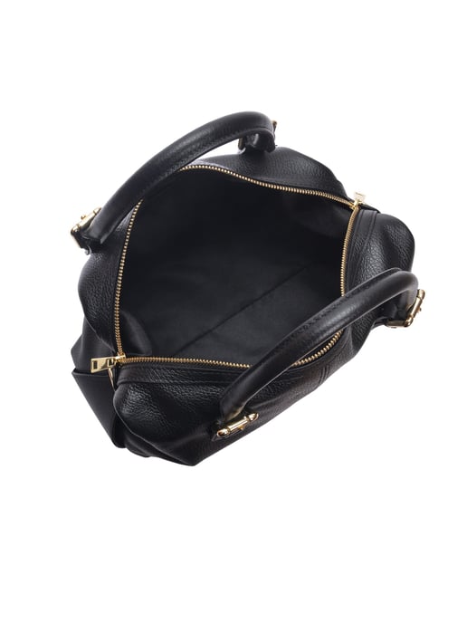 Luisa Vannini Zwart Rundleer Tas - Image 4