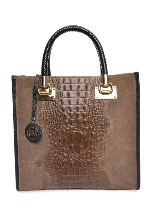 Roberta M Beige Rundleer Tas - Image 1