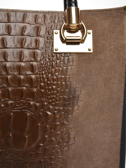 Roberta M Beige Rundleer Tas - Image 3