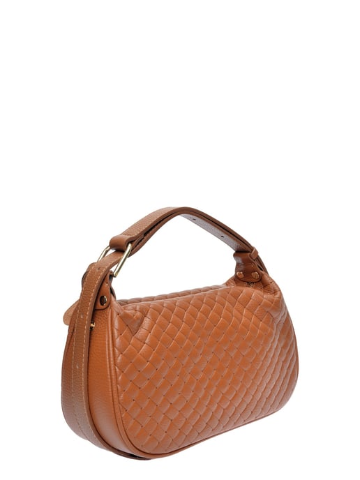 Anna Luchini Brown Rundleer Tas - Image 2