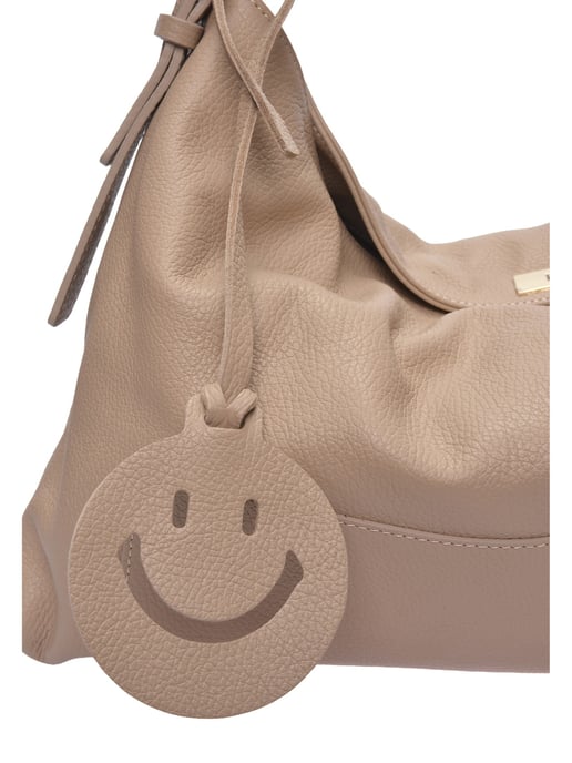 Luisa Vannini Beige Rundleer Tas - Image 3