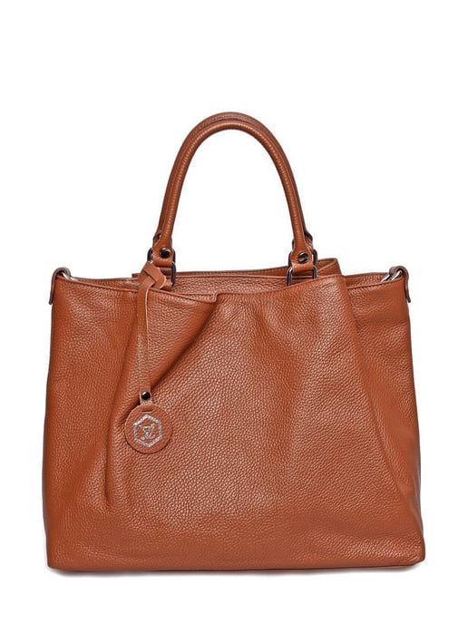 Luisa Vannini Brown Rundleer Tas - Image 1