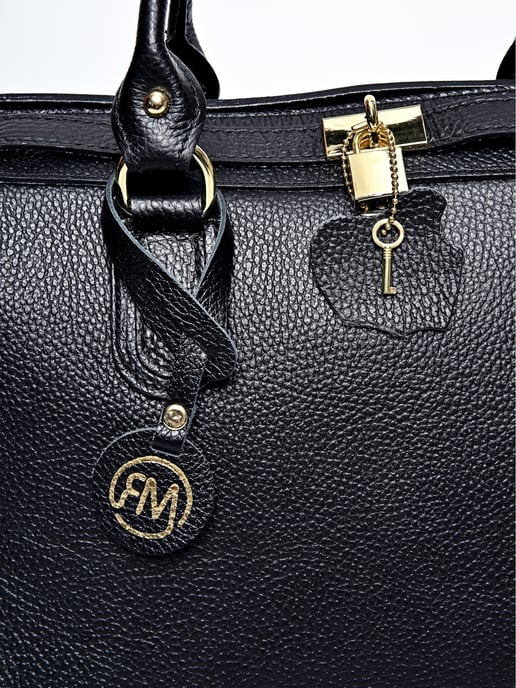 Roberta M Zwart Rundleer Tas - Image 3