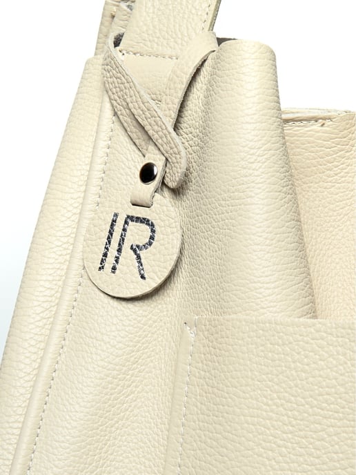 Isabella Rhea Beige Rundleer Tas - Image 3