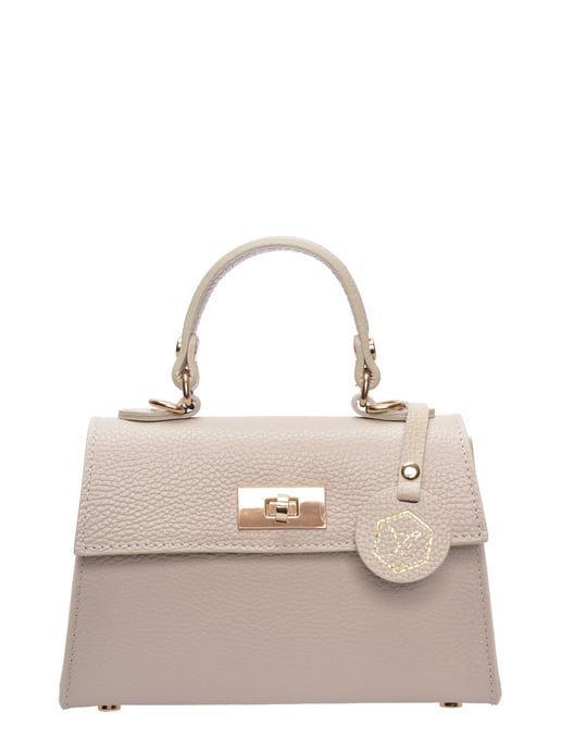 Luisa Vannini Beige Rundleer Tas - Image 1