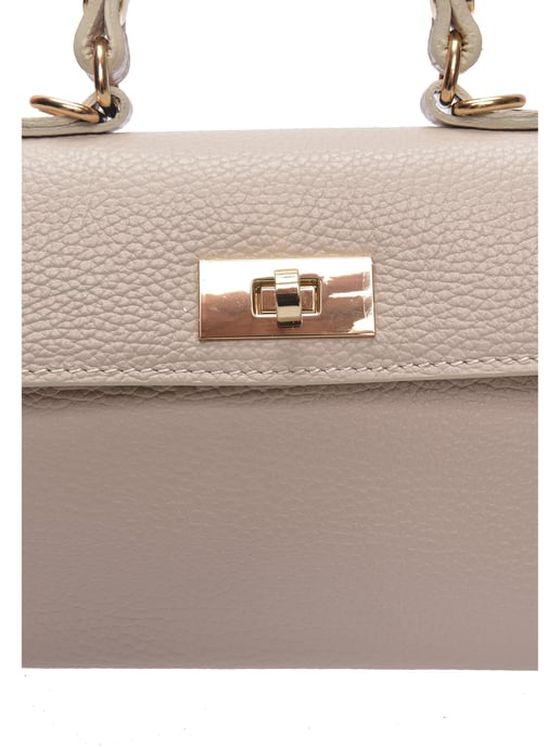 Luisa Vannini Beige Rundleer Tas - Image 3