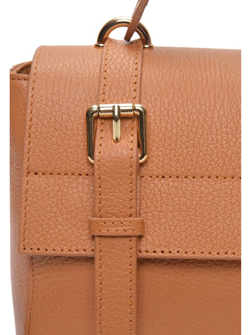 Anna Luchini Brown Rundleer Tas - Image 3