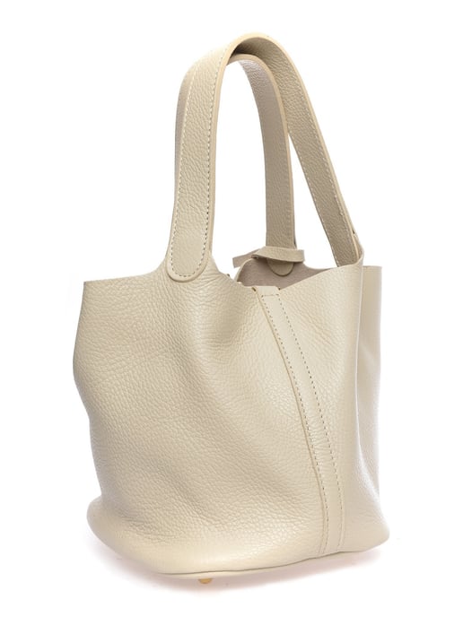 Anna Luchini Beige Rundleer Tas - Image 2