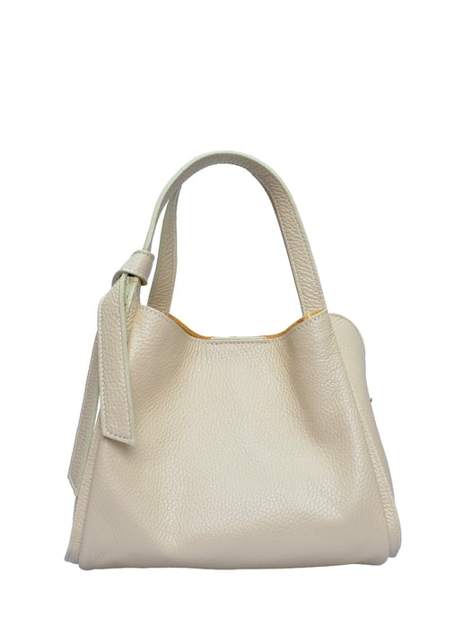 Anna Luchini Beige Rundleer Tas - Image 1