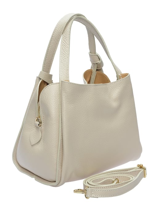 Anna Luchini Beige Rundleer Tas - Image 2