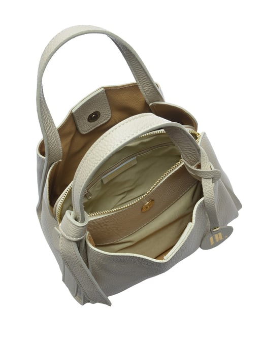 Anna Luchini Beige Rundleer Tas - Image 4