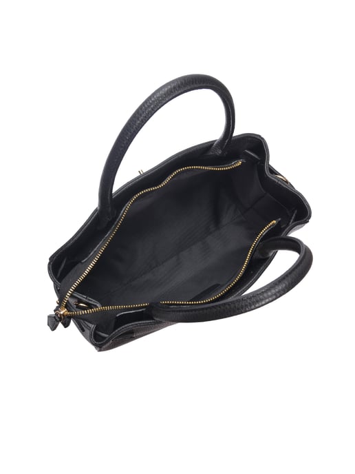 Isabella Rhea Zwart Rundleer Tas - Image 4