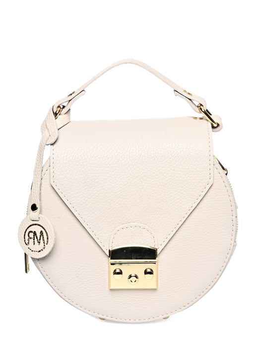 Roberta M Beige Rundleer Tas - Image 1