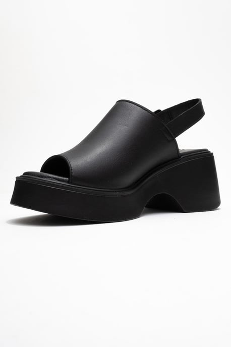 Power Leer Platform Sleehak Sandalen (Women) - Image 4