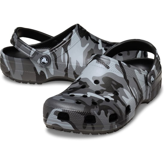 Crocs Classic Camouflage Clog Thermoplastische Heren Klompen In Zwart/Slate Grijs - Image 3