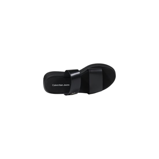Calvin Klein Jeans Zwarte Leren Platte Sandalen - Image 5