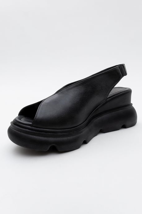 Sam Leren Plateau Sandaal - Image 3