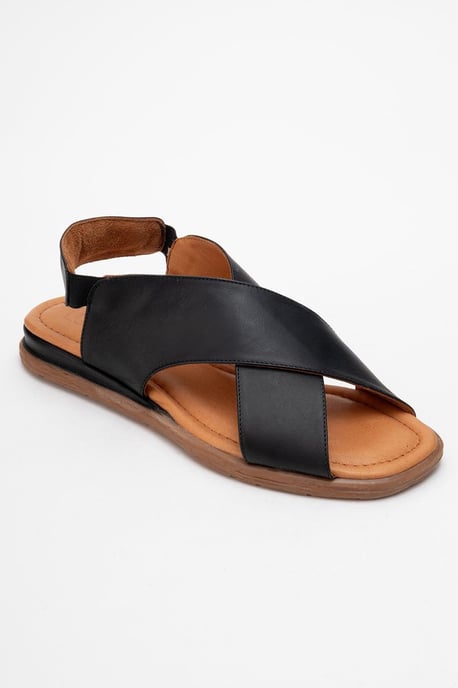 Broods Elastisch Leren Instap Sandalen (Dames) - Image 1