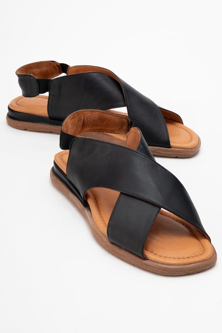 Broods Elastisch Leren Instap Sandalen (Dames) - Image 2