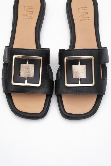 MILLIE Leer Gesp Slide (Women) - Image 2