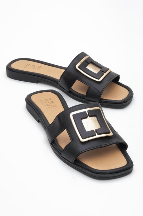MILLIE Leer Gesp Slide (Women) - Image 3
