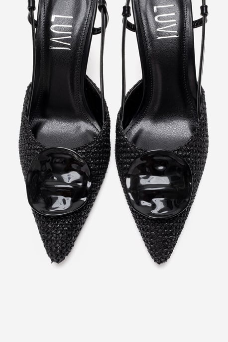 Levia Geweven Pump met Puntige Neus en Slingback - Image 3