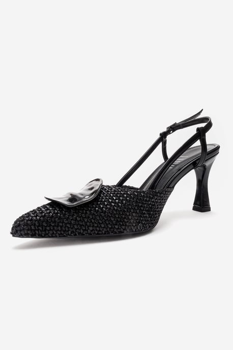 Levia Geweven Pump met Puntige Neus en Slingback - Image 4
