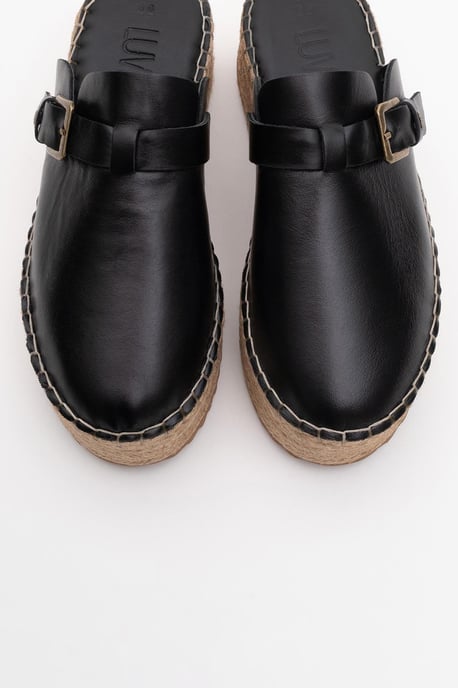 Novas Leren Platform Espadrille Muil (Dames) - Image 2