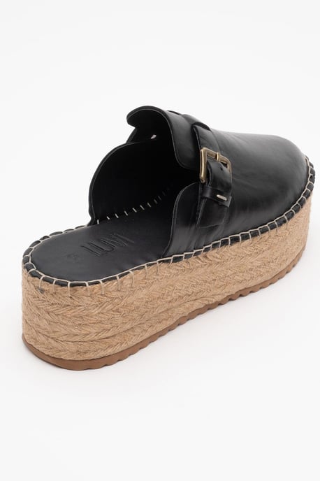 Novas Leren Platform Espadrille Muil (Dames) - Image 3