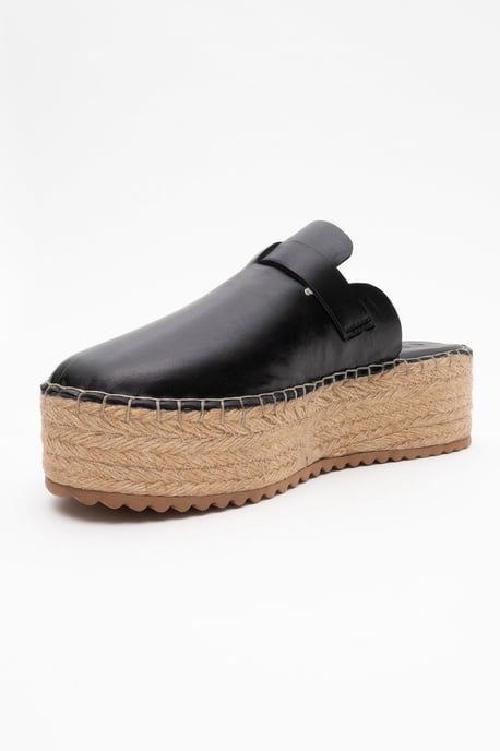 Novas Leren Platform Espadrille Muil (Dames) - Image 4