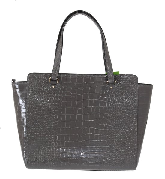 Kate Spade Grijze Croco Geëmbossede Leren Elissa Bristol Drive Tote Handtas - Image 4