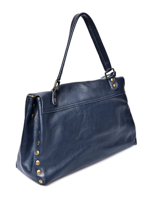 Anna Luchini Blauw Rundleer Tas - Image 2
