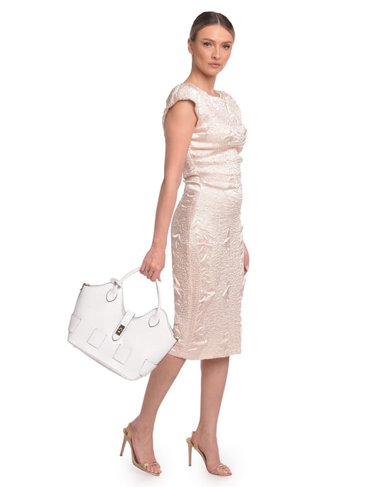 Roberta M Wit Rundleer Tas - Image 5