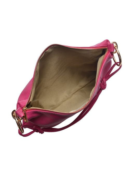 Luisa Vannini Fuchsia Rundleer Tas - Image 4