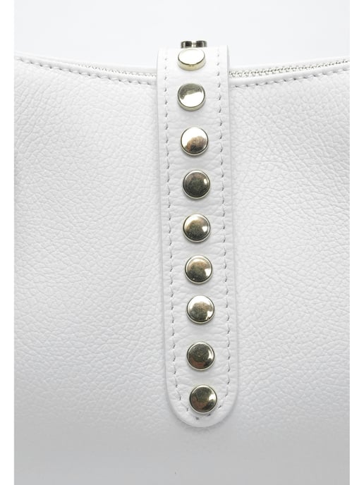 Anna Luchini Wit Rundleer Tas - Image 3