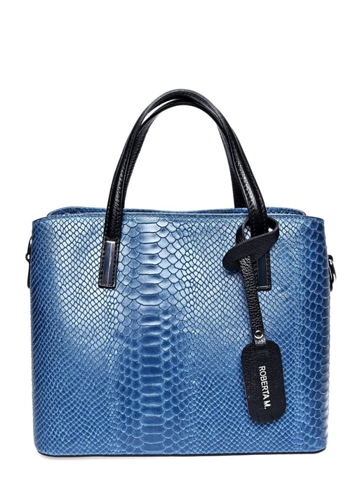 Roberta M Blauw Rundleer Tas - Image 1