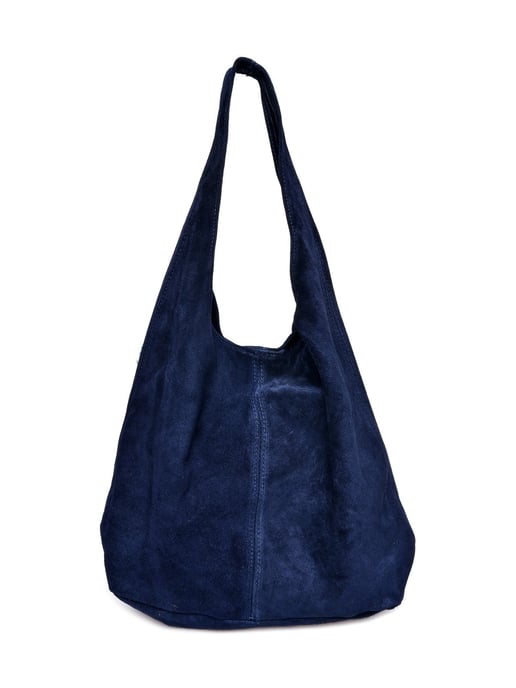 Anna Luchini Blauw Rundleer Tas - Image 1