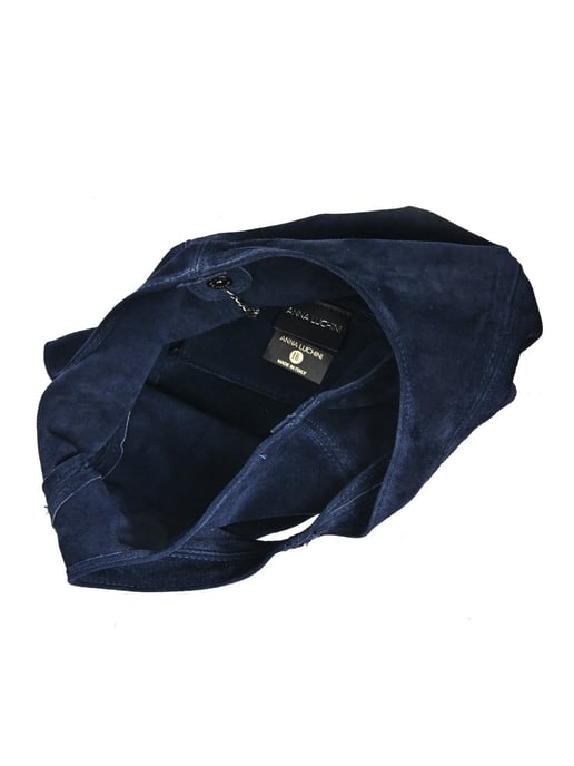 Anna Luchini Blauw Rundleer Tas - Image 4