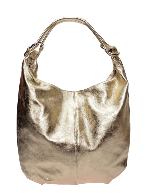 Anna Luchini Goud Rundleer Tas - Image 1
