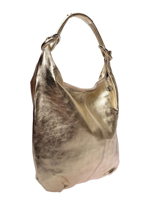 Anna Luchini Goud Rundleer Tas - Image 2