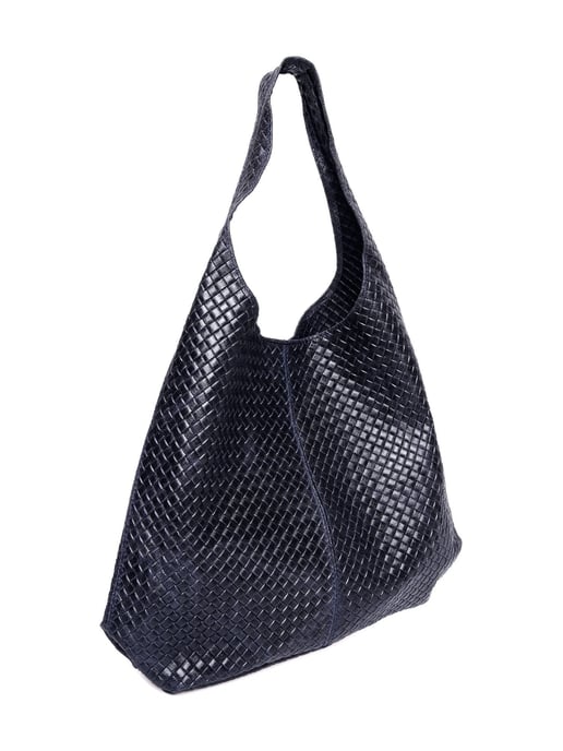 Luisa Vannini BLAUW Rundleer Tas - Image 2