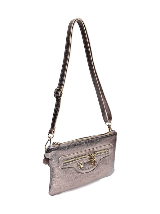 Anna Luchini Brons Rundleer Tas - Image 2