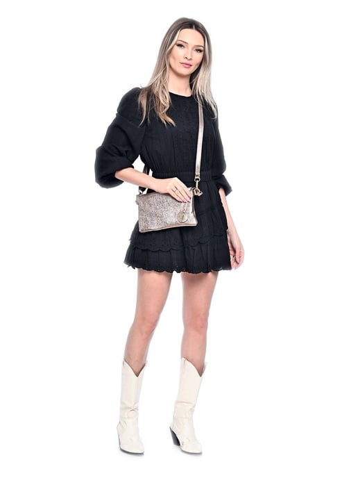 Anna Luchini Brons Rundleer Tas - Image 5