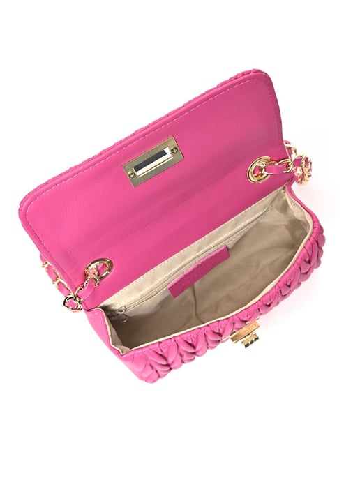 Luisa Vannini Fuchsia Rundleer Tas - Image 4