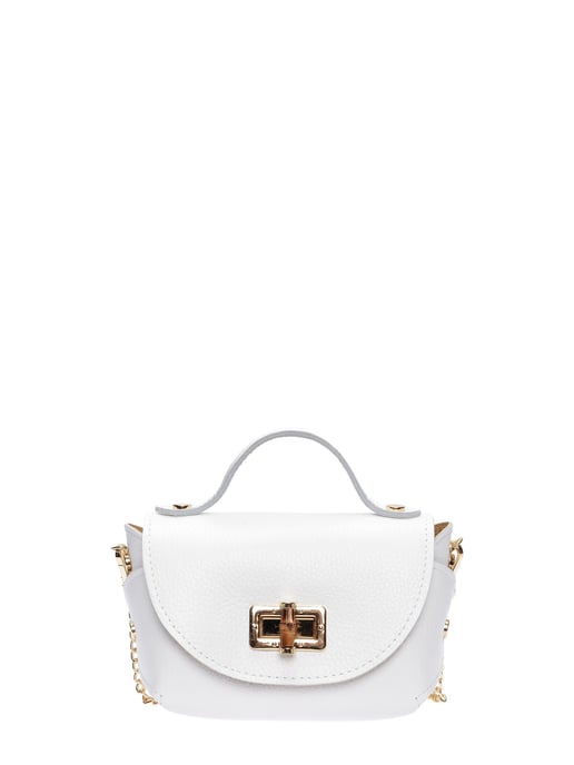 Anna Luchini Wit Rundleer Tas - Image 1