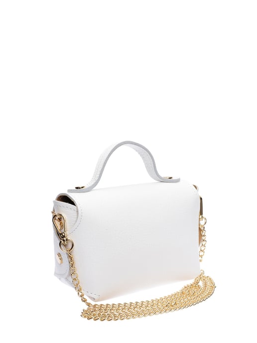 Anna Luchini Wit Rundleer Tas - Image 2