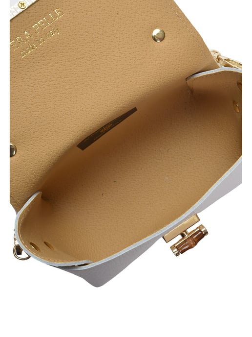 Anna Luchini Wit Rundleer Tas - Image 4